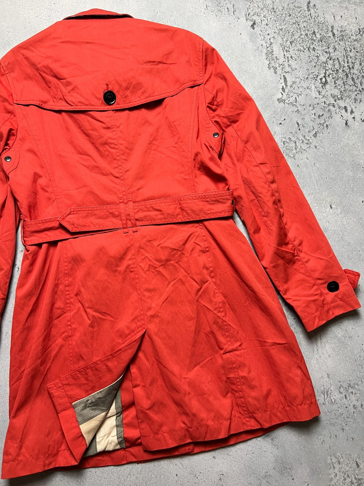Rare Burberry Brit England Sandringham Belted Trench Coat Jacket