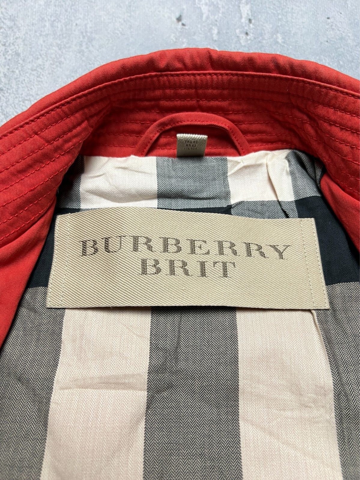 Rare Burberry Brit England Sandringham Belted Trench Coat Jacket