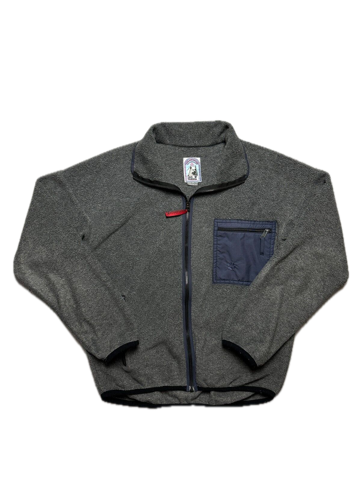 Rare Half Zip Full Zip-Up Jack Wolfskin Polartec Ski Fleece Winter Jacket