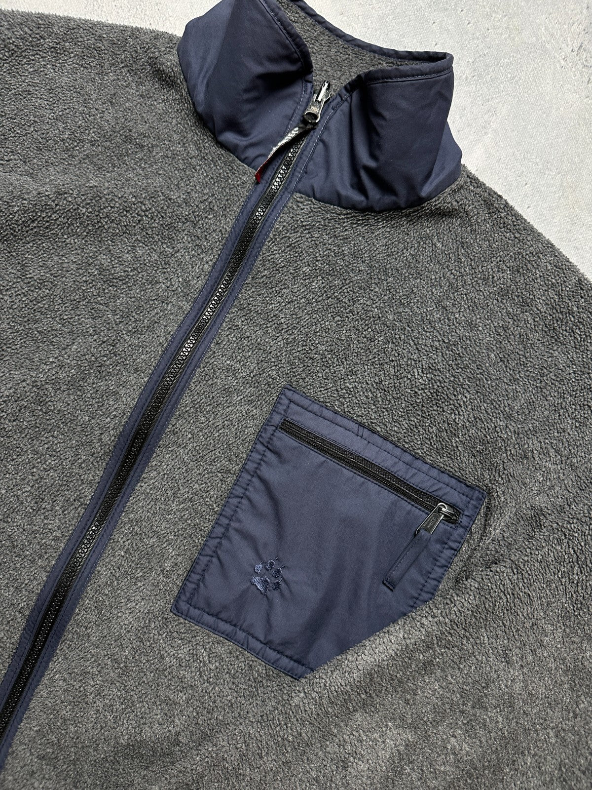 Rare Half Zip Full Zip-Up Jack Wolfskin Polartec Ski Fleece Winter Jacket