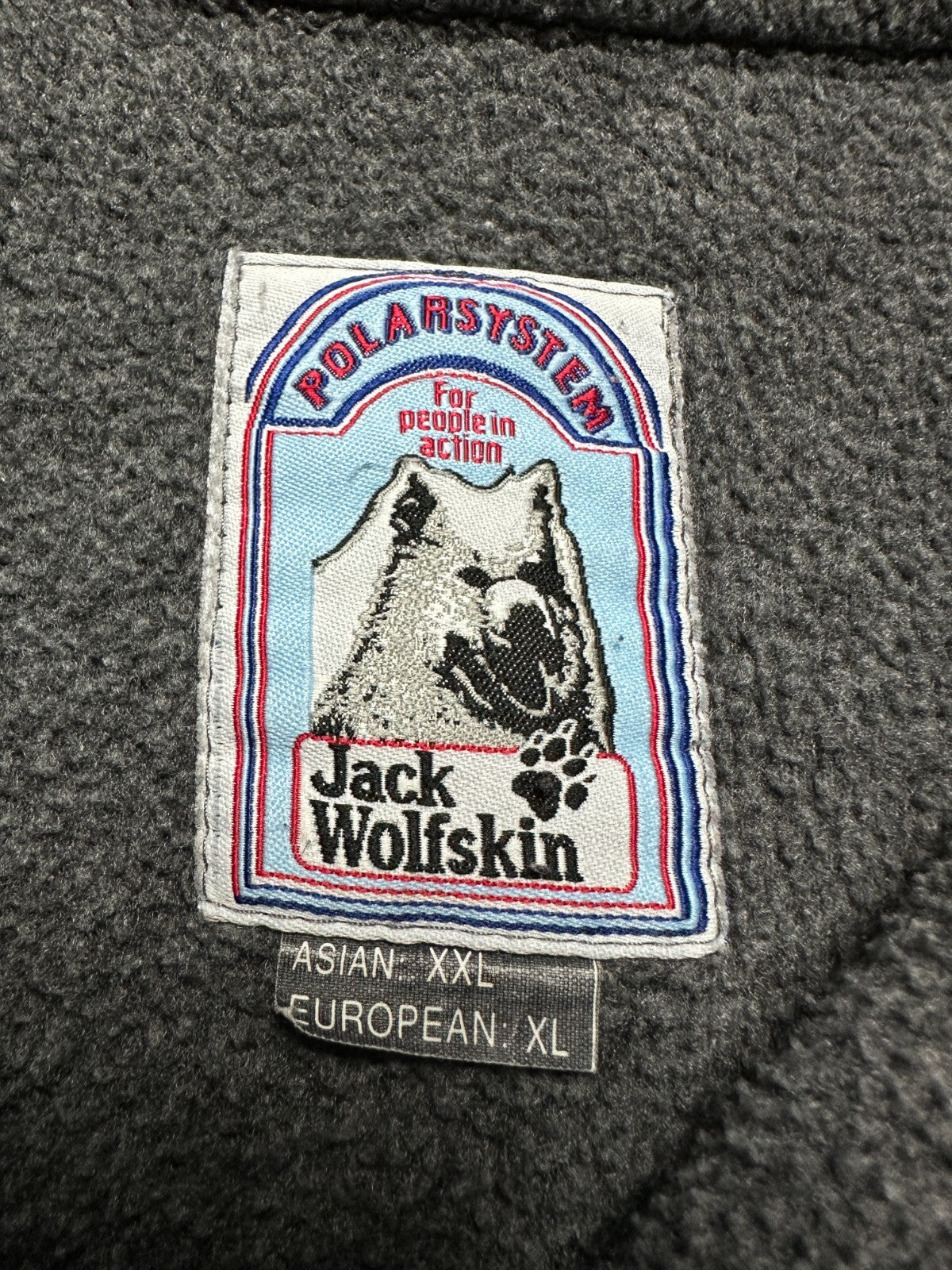 Rare Half Zip Full Zip-Up Jack Wolfskin Polartec Ski Fleece Winter Jacket