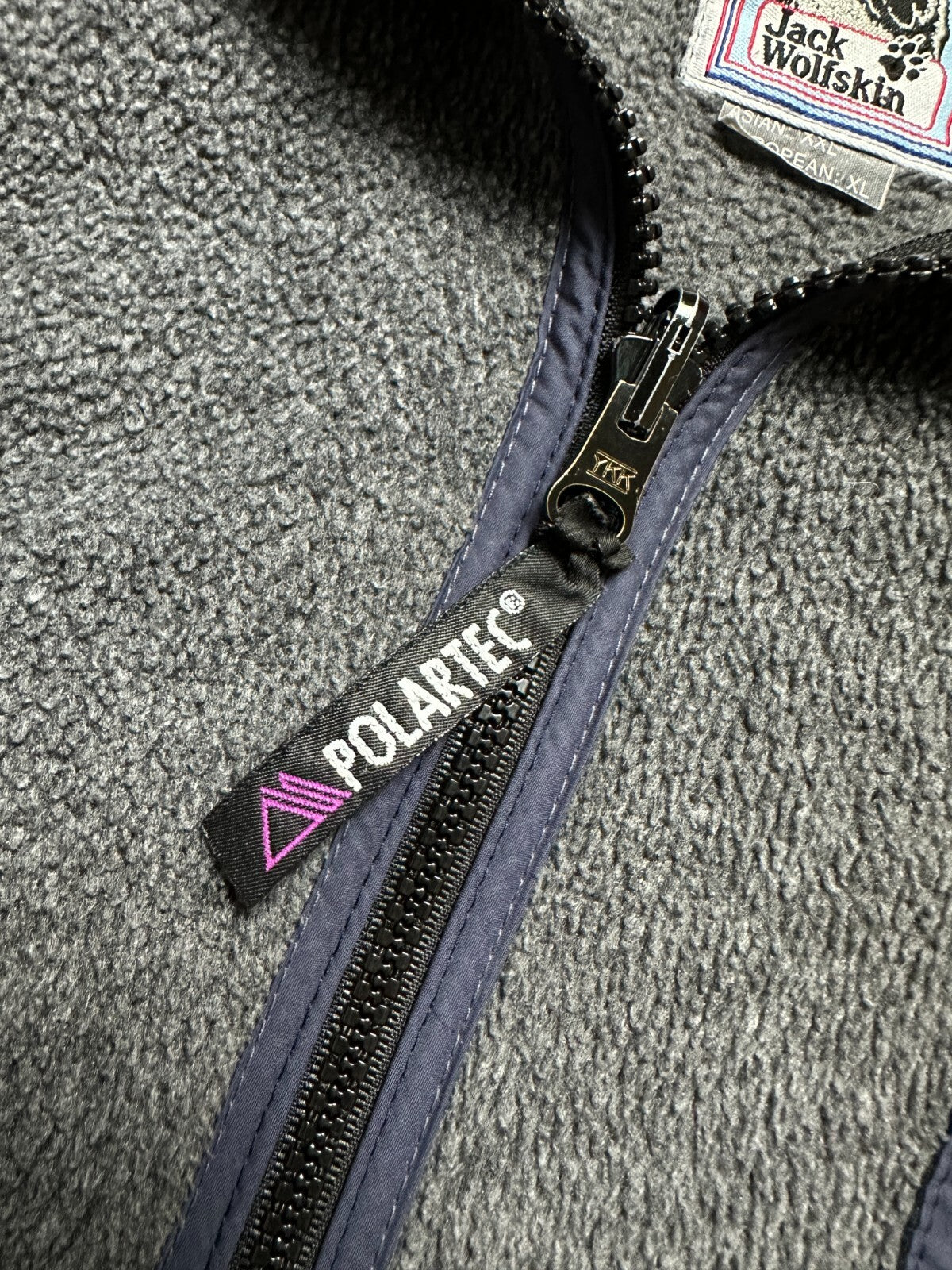 Rare Half Zip Full Zip-Up Jack Wolfskin Polartec Ski Fleece Winter Jacket