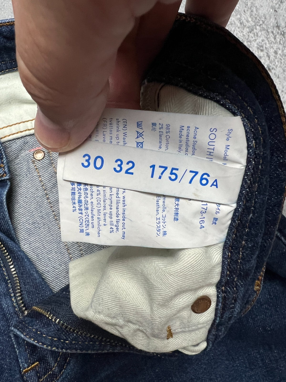Acne Studios Jeans Bla Konst Italy Pants South Indigo y2k