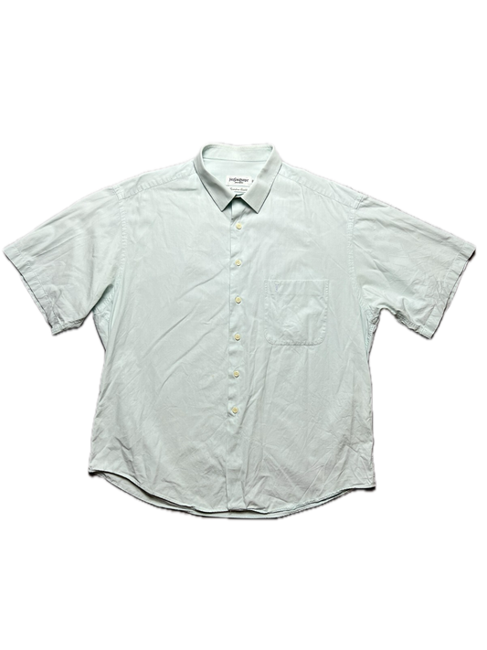 Lux YSL Shirt Cotton Yves Saint Laurent Summer Shirtsleeve