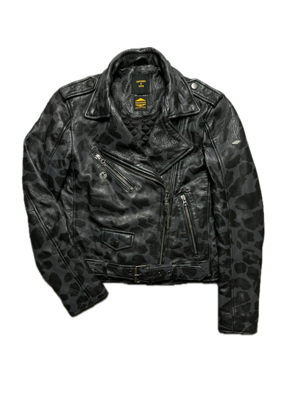 Superdry Yokohama Racing Rocker Cropped Leather Biker Jacket
