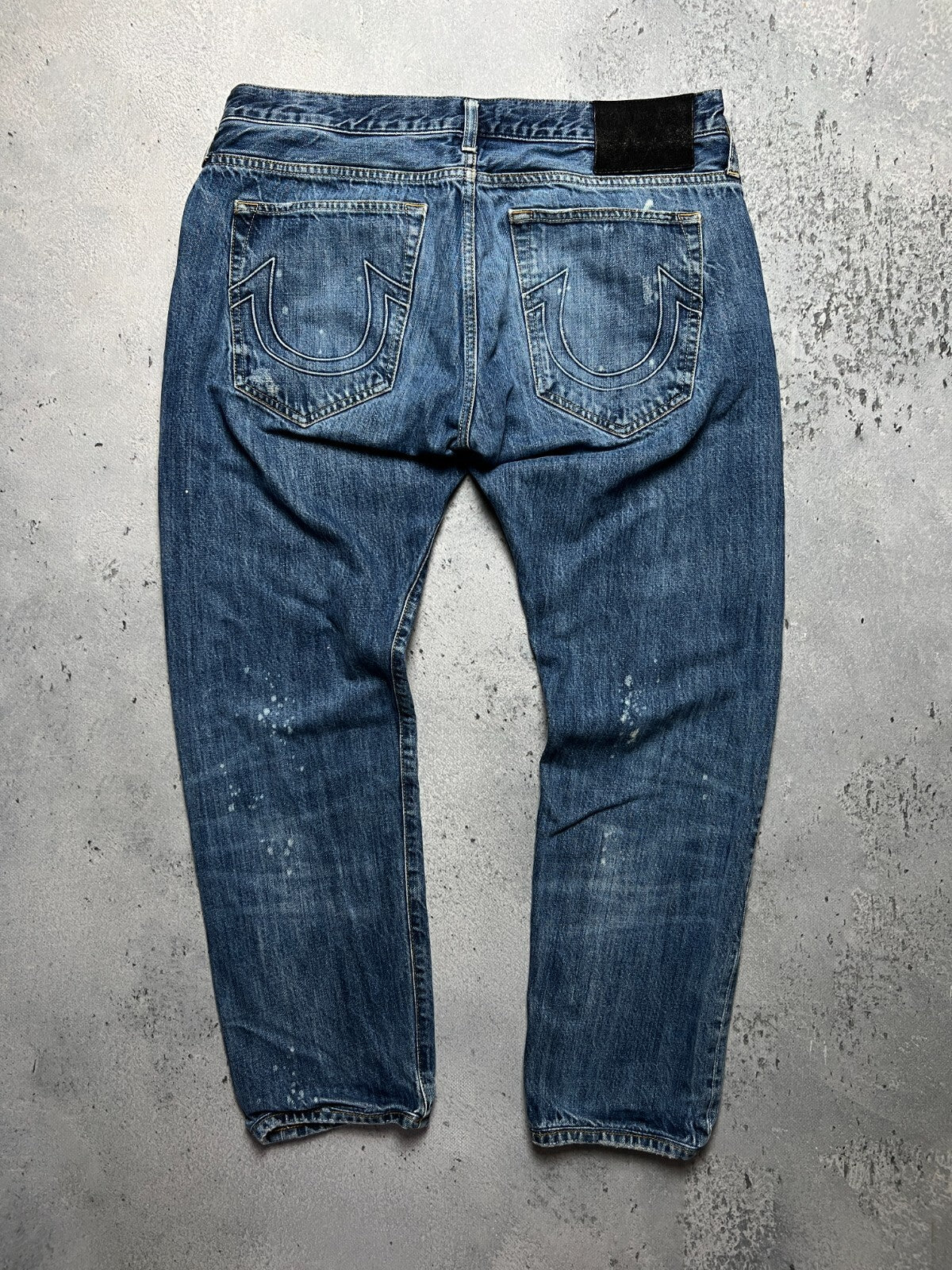 True Religion Rocco Washed Distressed Relaxed Jeans y2k USA