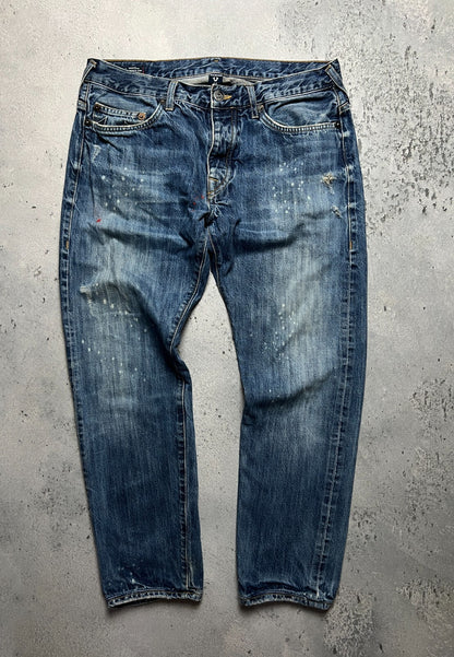 True Religion Rocco Washed Distressed Relaxed Jeans y2k USA