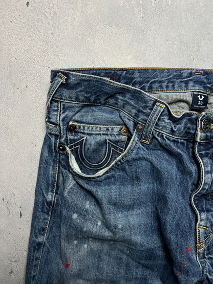 True Religion Rocco Washed Distressed Relaxed Jeans y2k USA