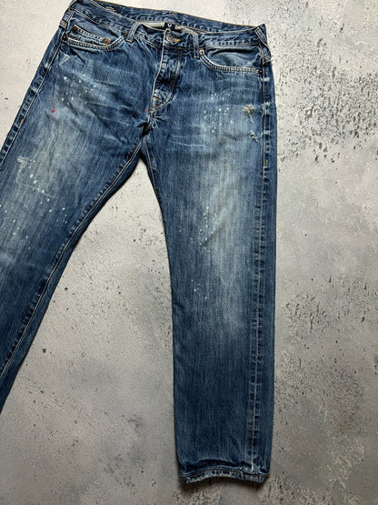 True Religion Rocco Washed Distressed Relaxed Jeans y2k USA