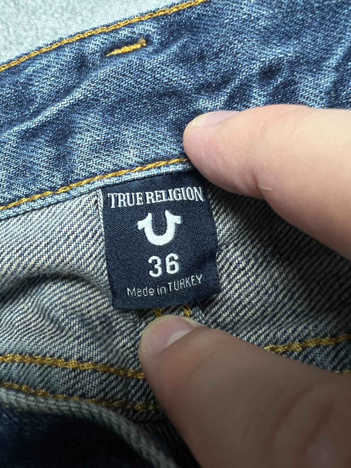 True Religion Rocco Washed Distressed Relaxed Jeans y2k USA