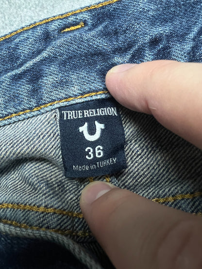 True Religion Rocco Washed Distressed Relaxed Jeans y2k USA