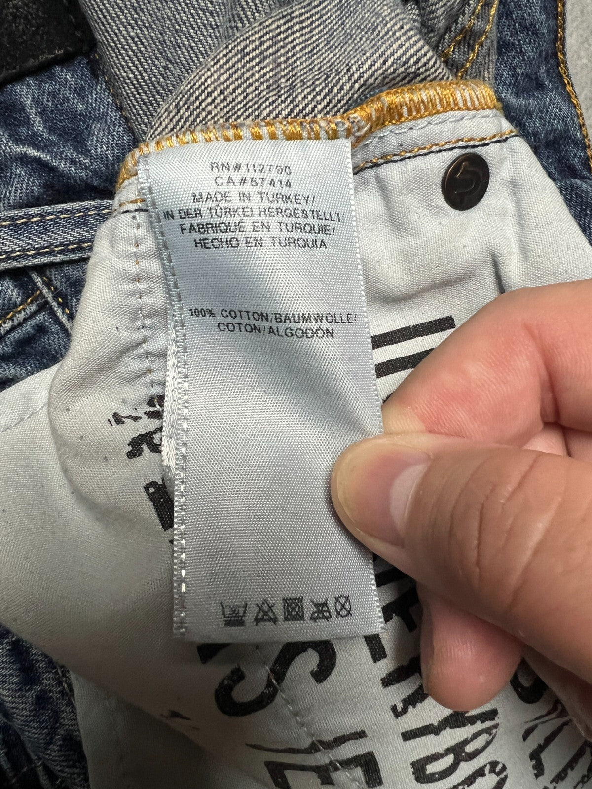 True Religion Rocco Washed Distressed Relaxed Jeans y2k USA