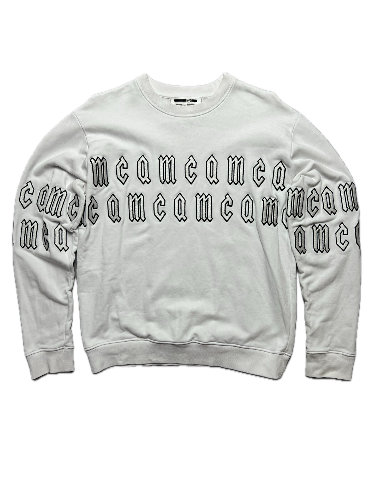 McQ Alexander McQueen Embroidered Repeated Monogram Big Logo