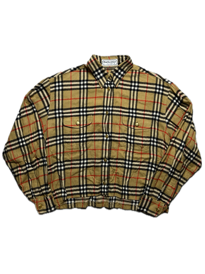 Vintage Burberry’s Shirt Button Up Nova Check Custom Casual