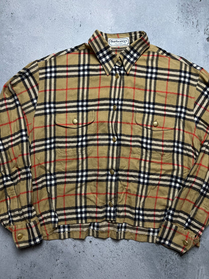 Vintage Burberry’s Shirt Button Up Nova Check Custom Casual