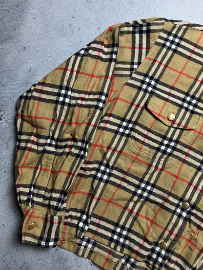 Vintage Burberry’s Shirt Button Up Nova Check Custom Casual