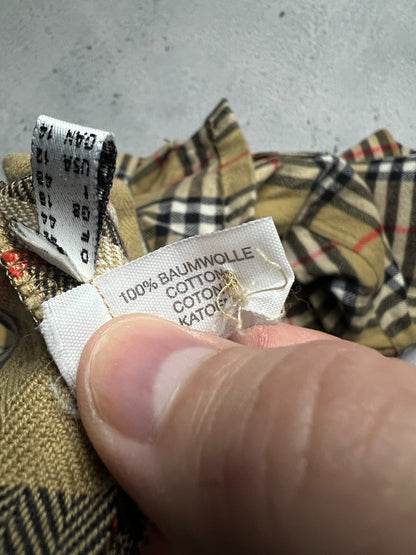 Vintage Burberry’s Shirt Button Up Nova Check Custom Casual