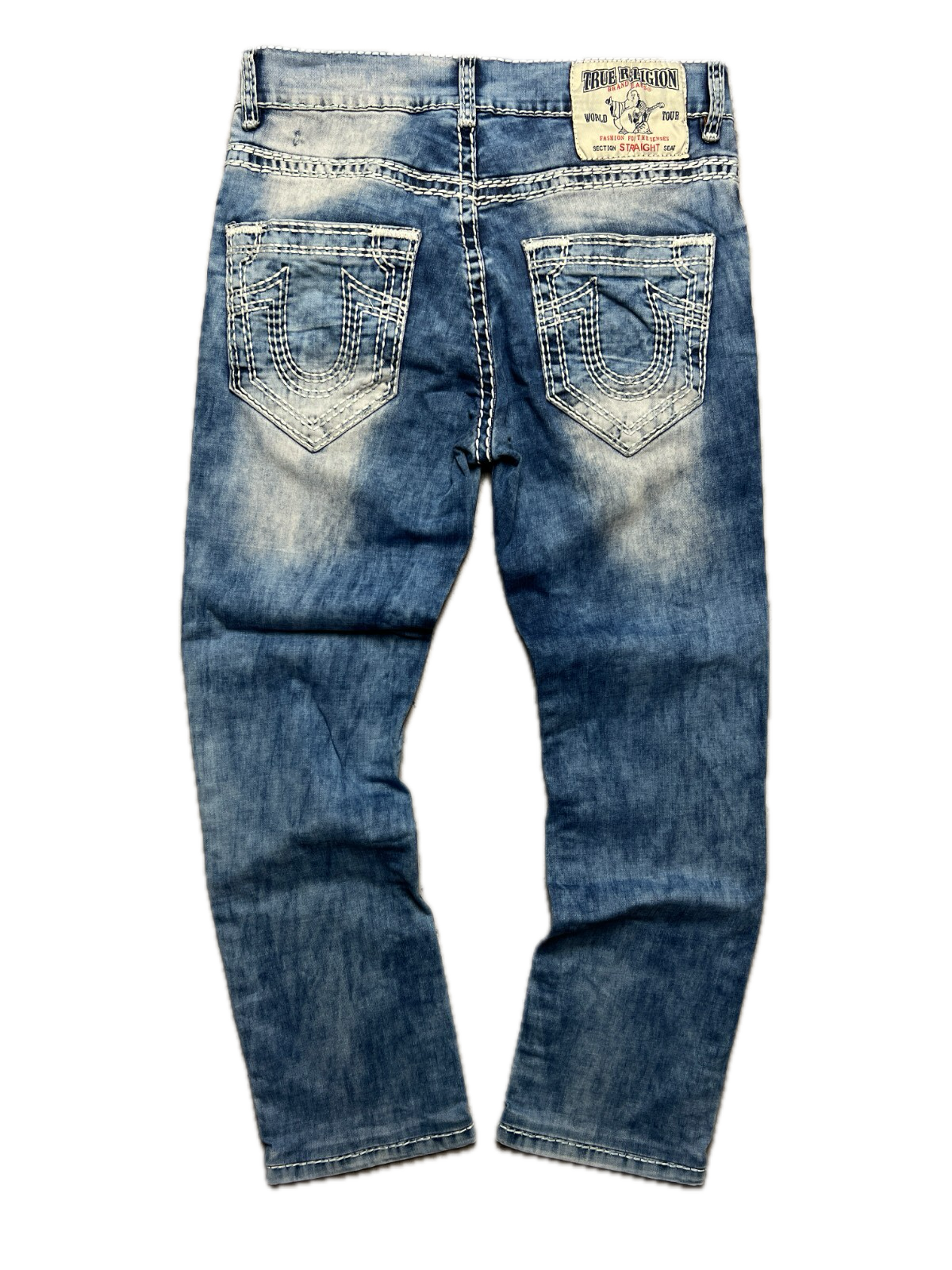 True Religion Joey Straight Distressed Relaxed Jeans y2k USA