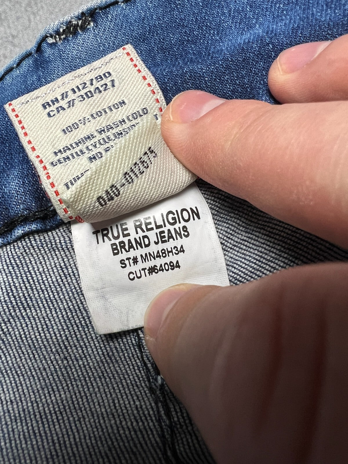 True Religion Joey Straight Distressed Relaxed Jeans y2k USA