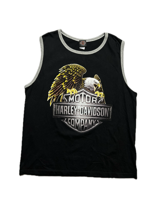 3d Emblem Harley Davidson 90s Vintage Eagle Tank Tee USA y2k