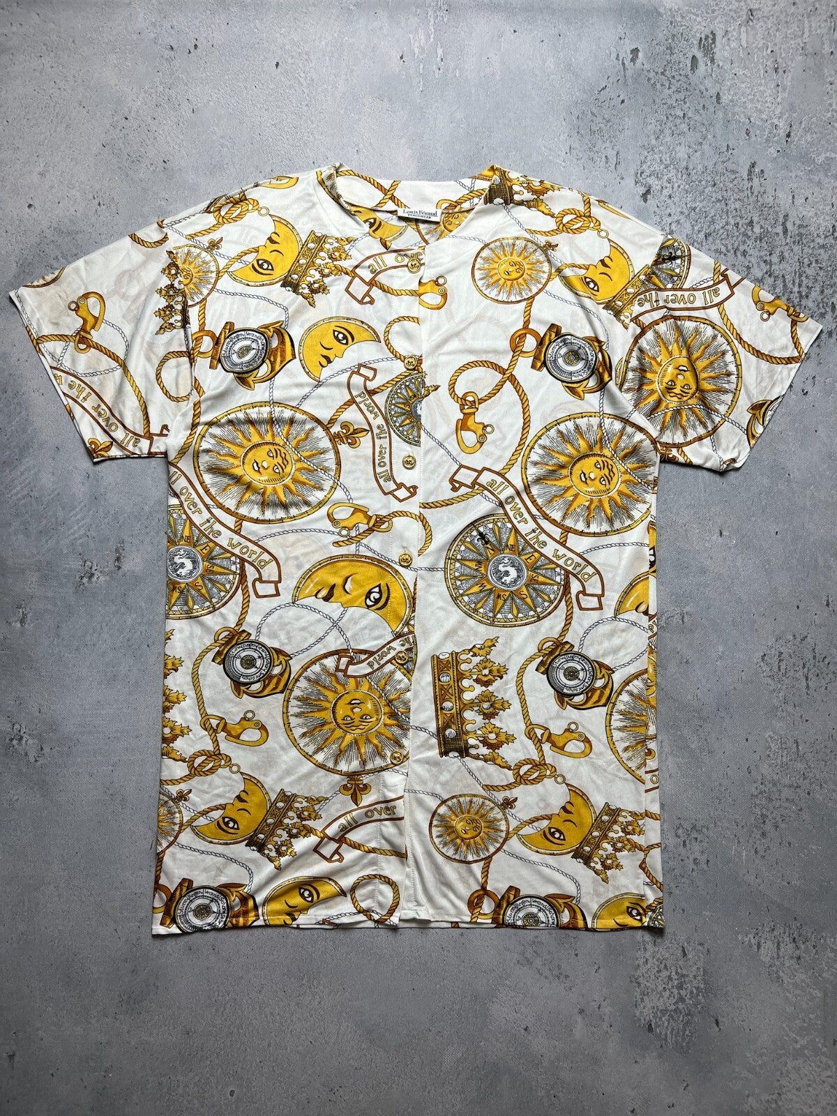Louis Feraud Beachwear 70s 80s Tunic All Over The World Rare