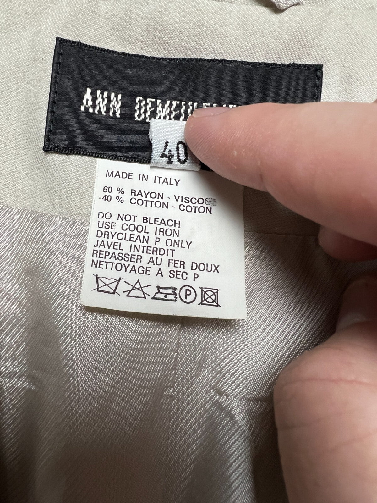 Vintage Ann Demeulemeester Outer Blazer Jacket Size 40