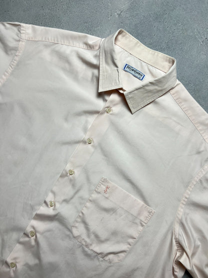 YSL Shirt Cotton Yves Saint Laurent Summer Shirtsleeve 90s