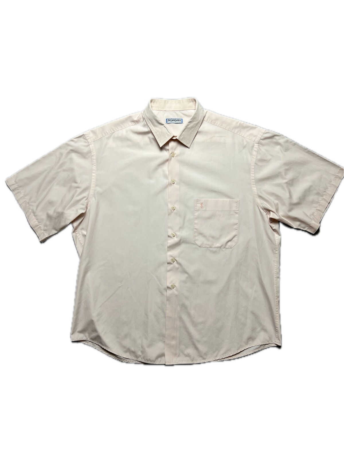 YSL Shirt Cotton Yves Saint Laurent Summer Shirtsleeve 90s