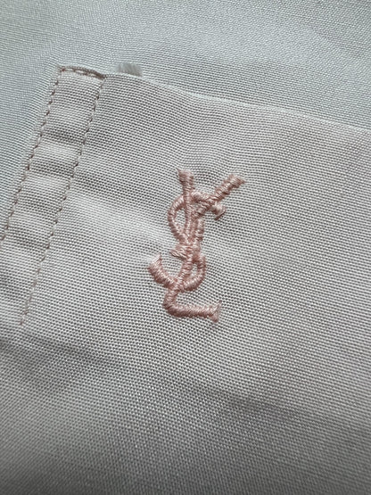 YSL Shirt Cotton Yves Saint Laurent Summer Shirtsleeve 90s