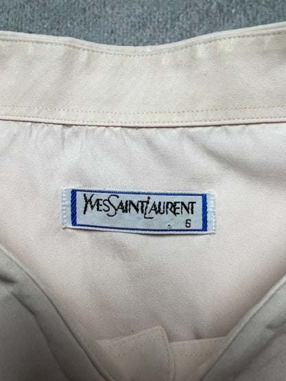 YSL Shirt Cotton Yves Saint Laurent Summer Shirtsleeve 90s