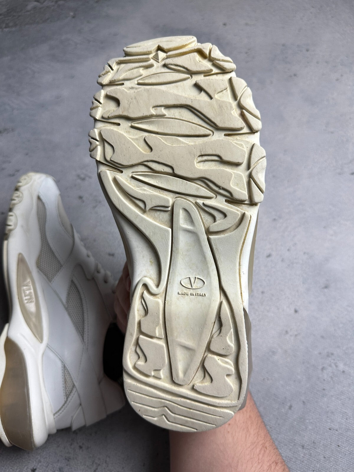 Valentino Sneakers Bounce Raised Sole Low Top Trainers White