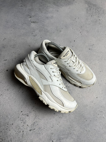 Valentino Sneakers Bounce Raised Sole Low Top Trainers White