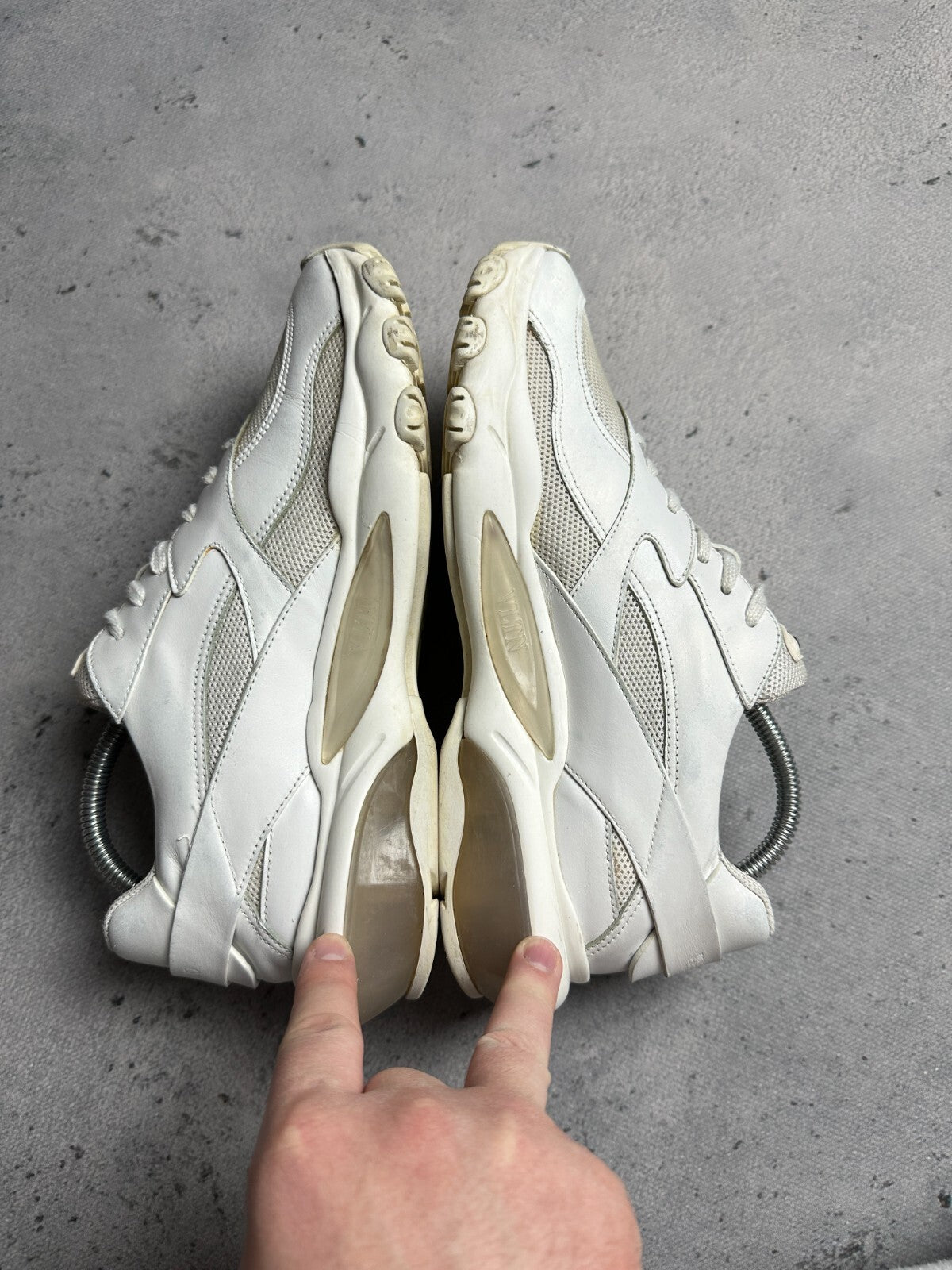 Valentino Sneakers Bounce Raised Sole Low Top Trainers White