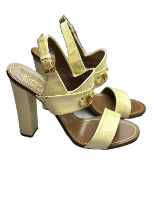 Gucci Leather Alyssa Horsebit Ankle Strap Sandals y2k Rare