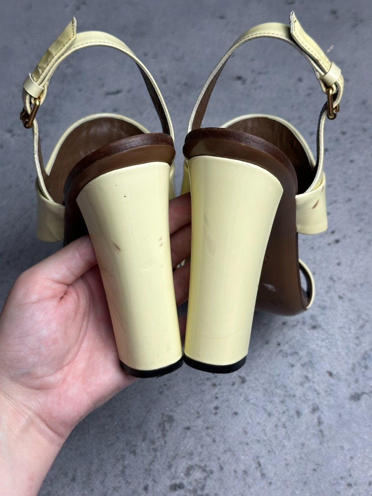 Gucci Leather Alyssa Horsebit Ankle Strap Sandals y2k Rare