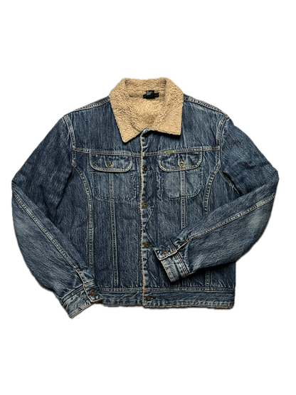 Vintage 00s Archive Diesel Trucker Sherpa Jacket Denim Jeans