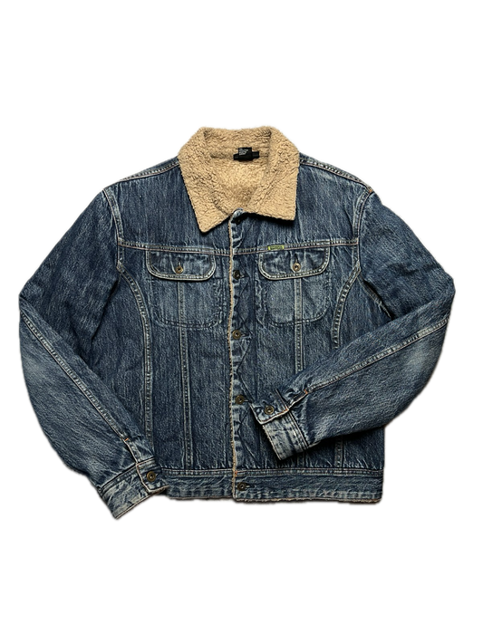 Vintage 00s Archive Diesel Trucker Sherpa Jacket Denim Jeans