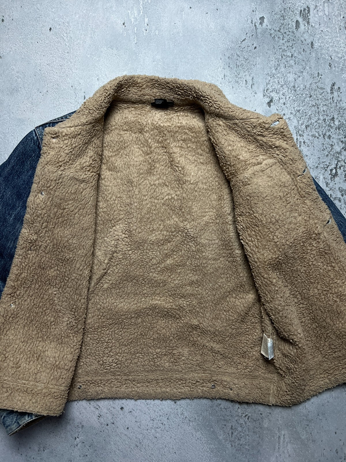 Vintage 00s Archive Diesel Trucker Sherpa Jacket Denim Jeans