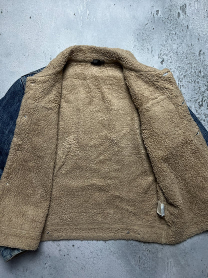 Vintage 00s Archive Diesel Trucker Sherpa Jacket Denim Jeans