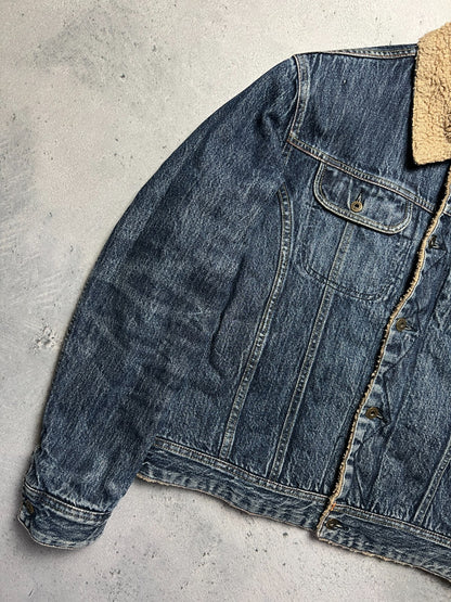 Vintage 00s Archive Diesel Trucker Sherpa Jacket Denim Jeans