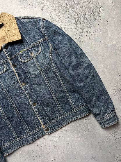 Vintage 00s Archive Diesel Trucker Sherpa Jacket Denim Jeans