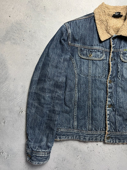 Vintage 00s Archive Diesel Trucker Sherpa Jacket Denim Jeans