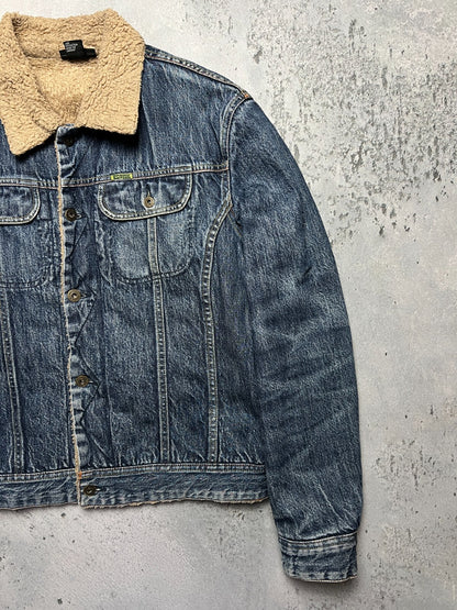 Vintage 00s Archive Diesel Trucker Sherpa Jacket Denim Jeans
