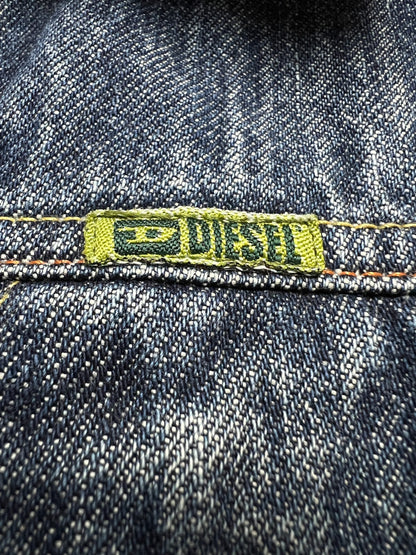 Vintage 00s Archive Diesel Trucker Sherpa Jacket Denim Jeans
