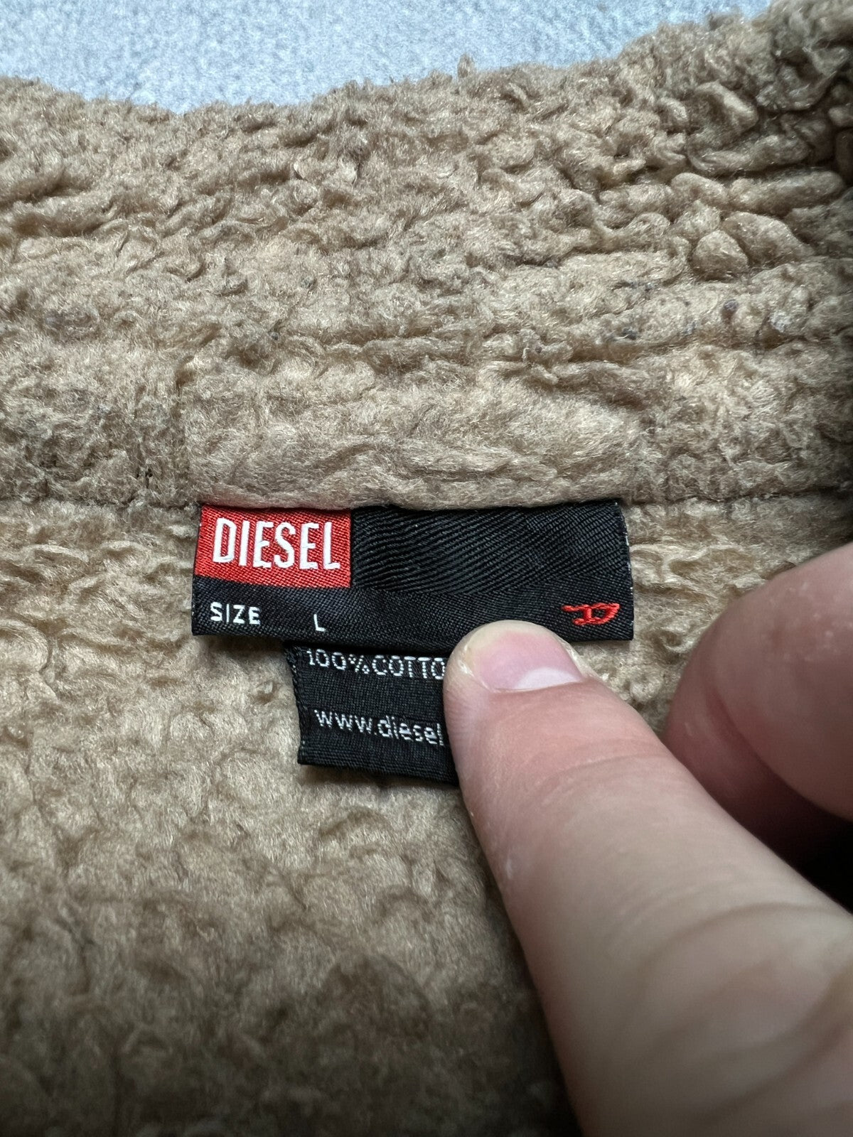 Vintage 00s Archive Diesel Trucker Sherpa Jacket Denim Jeans