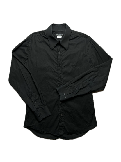 Dolce & Gabbana Vintage Full Black Long Sleeve Shirt Lux y2k