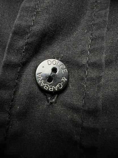 Dolce & Gabbana Vintage Full Black Long Sleeve Shirt Lux y2k
