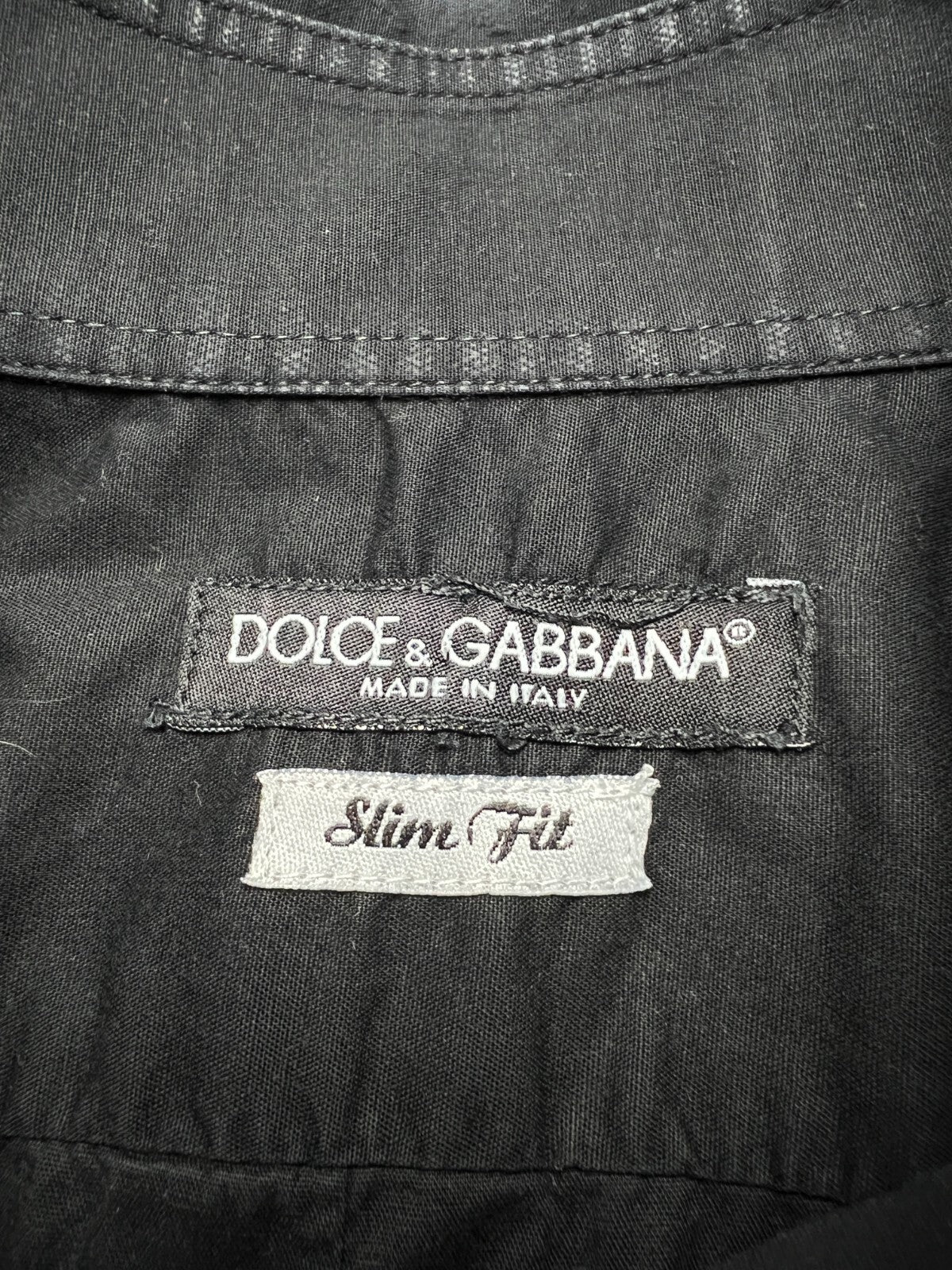 Dolce & Gabbana Vintage Full Black Long Sleeve Shirt Lux y2k