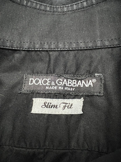 Dolce & Gabbana Vintage Full Black Long Sleeve Shirt Lux y2k
