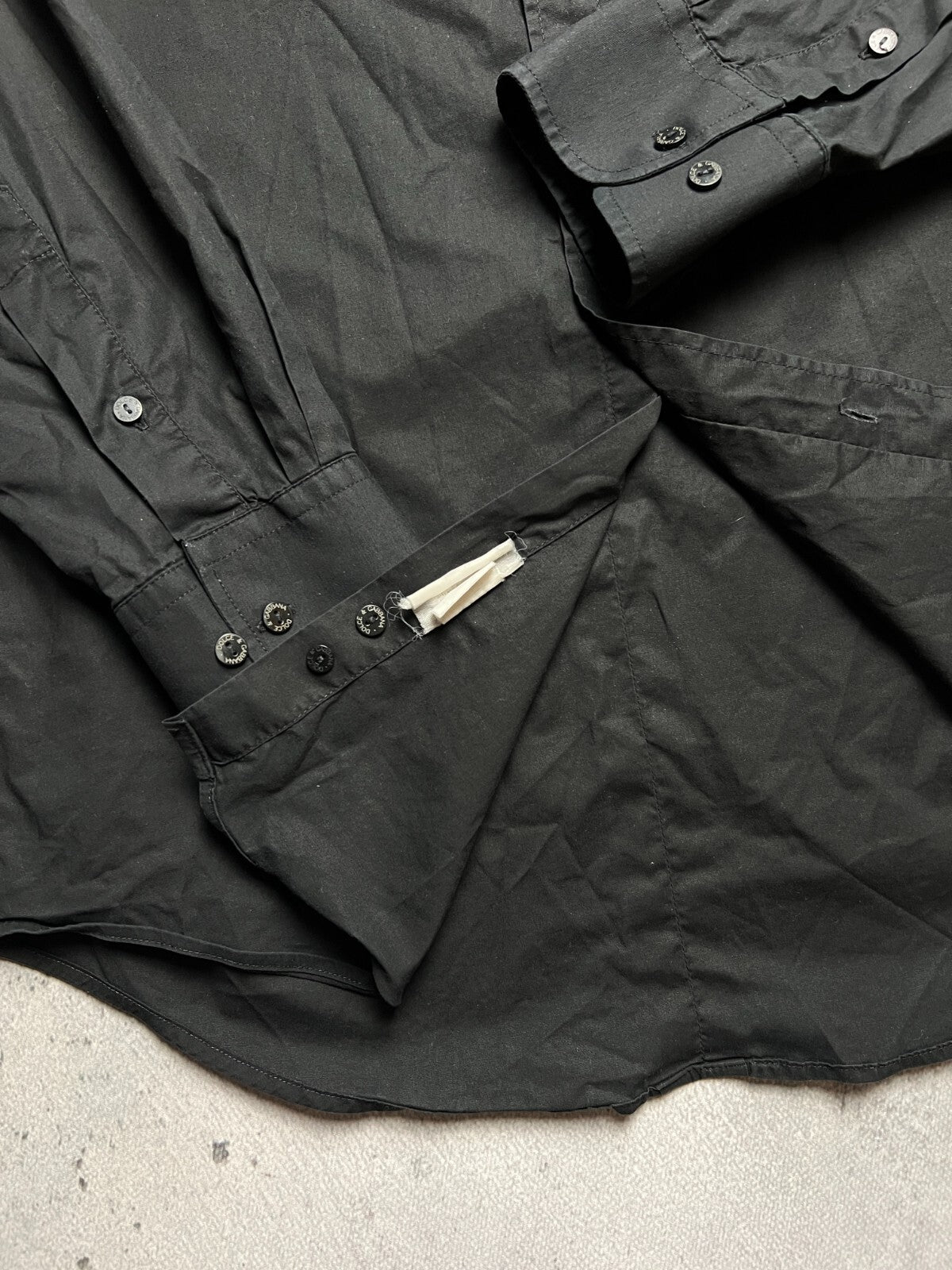Dolce & Gabbana Vintage Full Black Long Sleeve Shirt Lux y2k